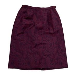 Pendleton Wool Pencil Skirt Women’s Size 16 Paisley Pink Purple Lined